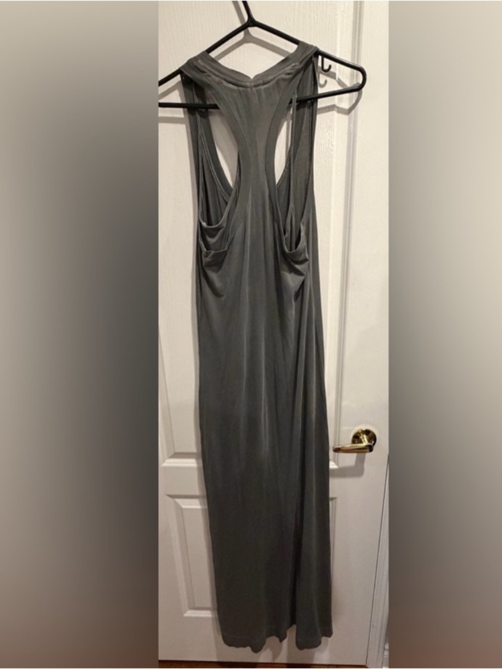 James Perse Gray Button-Front, Racerback Maxi Dress - Picture 5 of 10